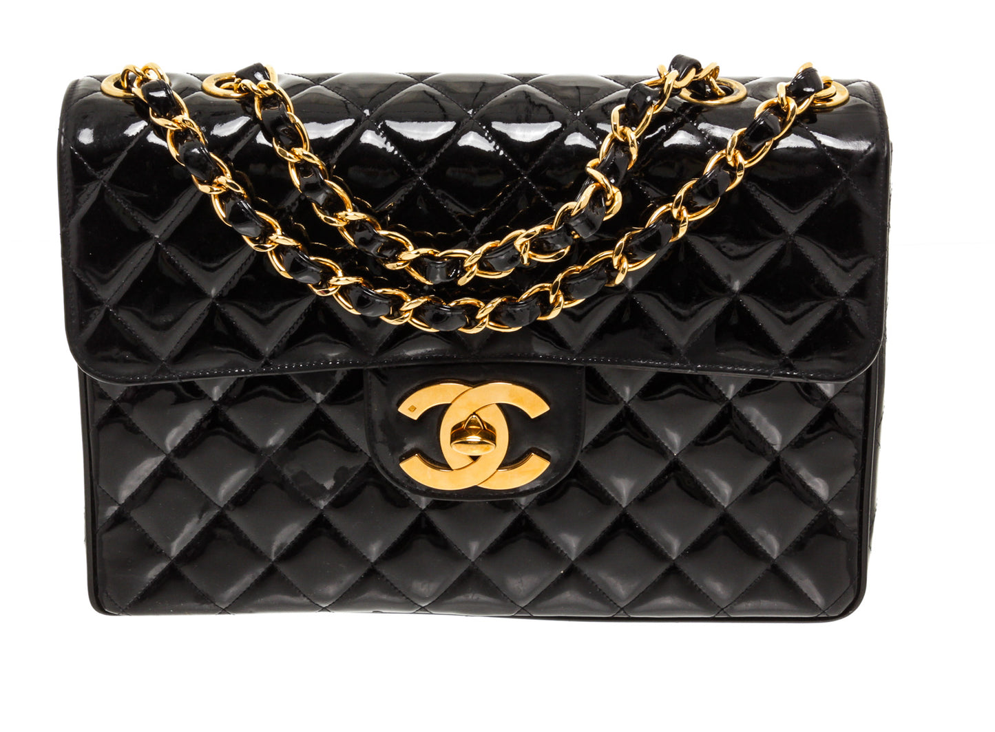 Chanel patent jumbo flapbag