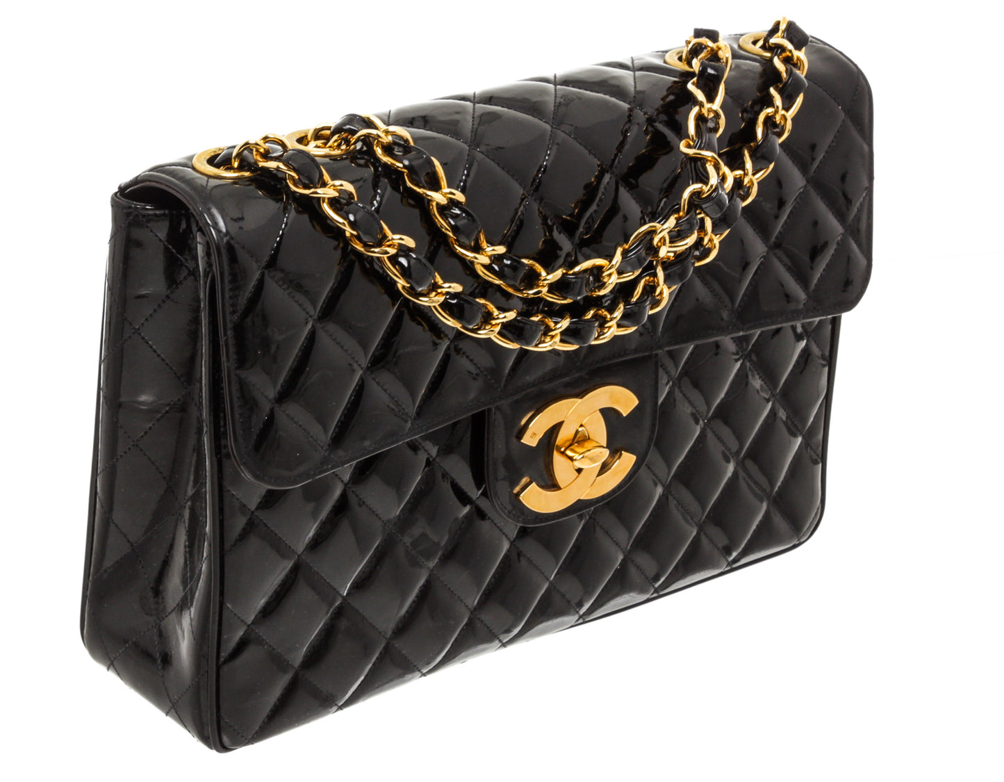 Chanel patent jumbo flapbag