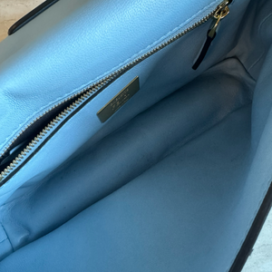 Fendi Embossed Midi Chain Baguette Bag