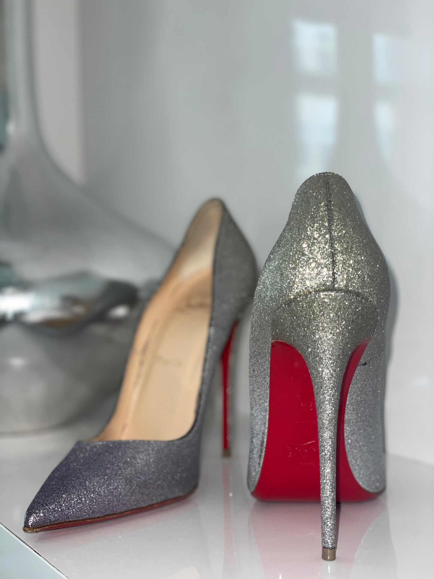 Christian Louboutin metallic ombré heels