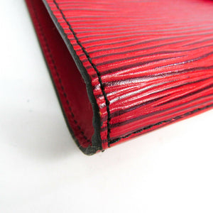 Louis Vuitton Pochette Business Flap Clutch Envelope Red Epi